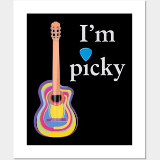 Funny Guitar - I'm Picky Posters and Art